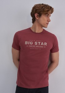 T-shirt Big Star z nadrukiem w młodzieżowym stylu z dzianiny