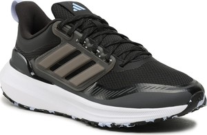 Czarne buty sportowe Adidas Performance w sportowym stylu z płaską podeszwą sznurowane