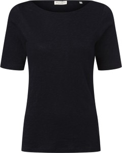Czarna bluzka Marc O'Polo z krótkim rękawem w stylu casual z okrągłym dekoltem