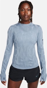 Niebieska bluzka Nike z okrągłym dekoltem z wełny
