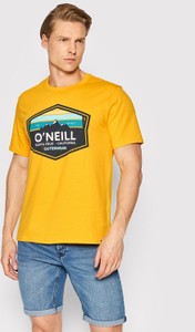 Żółty t-shirt O'Neill w młodzieżowym stylu