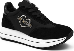 Czarne buty sportowe Love Moschino na platformie
