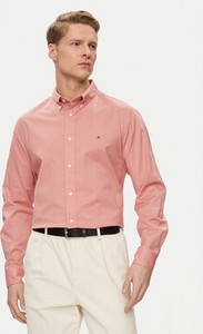 Różowa koszula Tommy Hilfiger w stylu casual z klasycznym kołnierzykiem