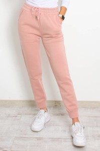 Różowe spodnie sportowe Olika w stylu casual ocieplenie