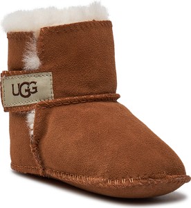 Brązowe buty dziecięce zimowe UGG Australia dla dziewczynek z wełny