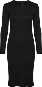 Czarna sukienka Vero Moda w stylu casual z długim rękawem mini