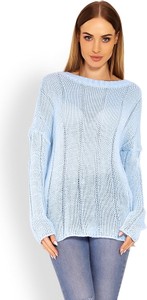 Niebieski sweter Peekaboo w stylu casual