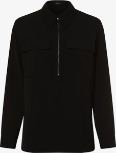 Czarna bluzka Opus w stylu casual z długim rękawem