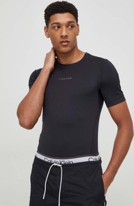 Czarny t-shirt Calvin Klein z nadrukiem