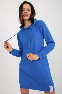 Niebieska sukienka Relevance w stylu casual prosta z dresówki