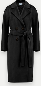 Czarny płaszcz Molton w stylu casual z wełny