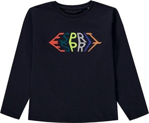Czarna koszulka dziecięca Esprit z bawełny dla chłopców