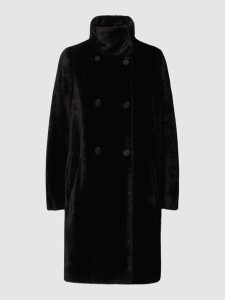 Czarny płaszcz S.Oliver Black Label bez kaptura w stylu casual