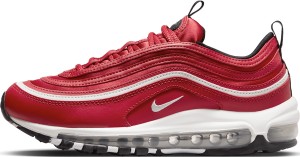 Czerwone buty sportowe Nike sznurowane air max 97 z płaską podeszwą