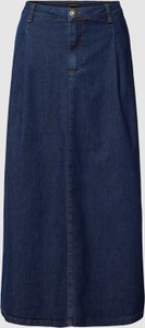 Granatowa spódnica More & More midi w stylu casual z bawełny