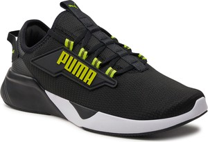 Czarne buty sportowe Puma w sportowym stylu sznurowane