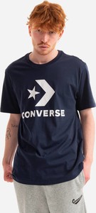 Granatowy t-shirt Converse z krótkim rękawem