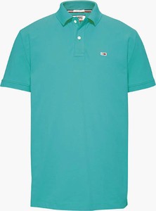 Niebieska koszulka polo Tommy Hilfiger z bawełny