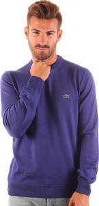 Niebieski sweter Lacoste w stylu casual z wełny