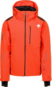 Pomarańczowa kurtka Descente w sportowym stylu krótka z tkaniny