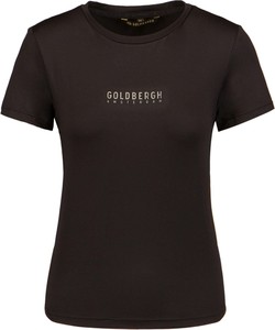 T-shirt Goldbergh z tkaniny z okrągłym dekoltem z krótkim rękawem