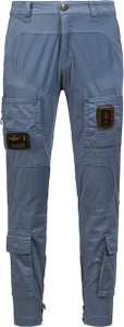 Niebieskie spodnie Aeronautica Militare z bawełny