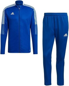 Niebieski dres Adidas z dresówki w sportowym stylu