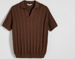 Brązowy sweter Reserved z okrągłym dekoltem