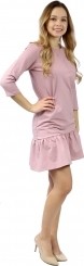 Różowa sukienka Moraj mini z długim rękawem
