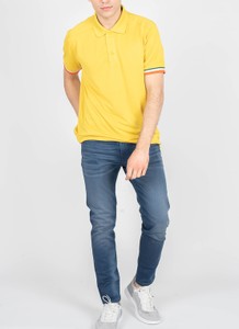 Żółta koszulka polo ubierzsie.com z krótkim rękawem