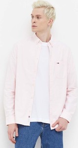 Różowa koszula Tommy Jeans w stylu casual