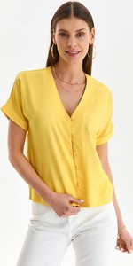 Żółta koszula Top Secret z krótkim rękawem