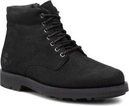 Czarne buty zimowe Timberland sznurowane w stylu casual