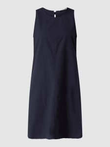 Granatowa sukienka Smith And Soul z bawełny w stylu casual z okrągłym dekoltem