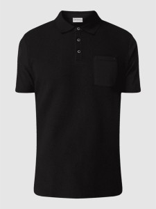 Czarna koszulka polo No Excess z bawełny