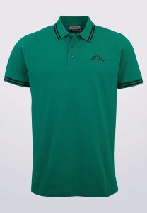 Zielona koszulka polo Kappa w stylu casual
