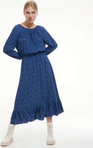 Niebieska sukienka Reserved z długim rękawem