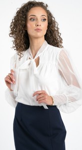Bluzka VISSAVI w stylu casual z tkaniny z długim rękawem