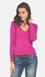 Różowy sweter ASSUILI z kaszmiru w stylu casual