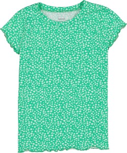 Zielona bluzka dziecięca Lamino dla dziewczynek z bawełny