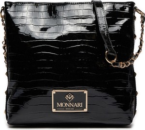 Czarna torebka Monnari średnia w młodzieżowym stylu na ramię
