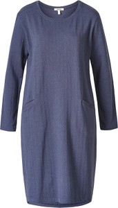 Granatowa sukienka Deerberg z bawełny w stylu casual prosta