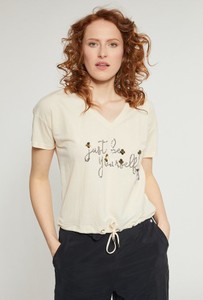 T-shirt Monnari z dekoltem w kształcie litery v z krótkim rękawem