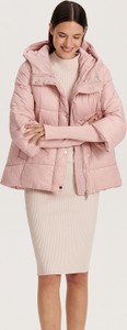 Różowa kurtka Reserved długa w stylu casual
