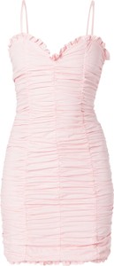 Różowa sukienka Glamorous z dekoltem w kształcie litery v dopasowana w stylu casual