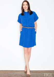 Niebieska sukienka Figl w stylu casual mini