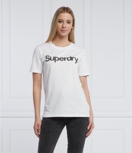 T-shirt Superdry w młodzieżowym stylu z okrągłym dekoltem