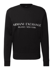 Czarna bluza Armani Exchange z bawełny