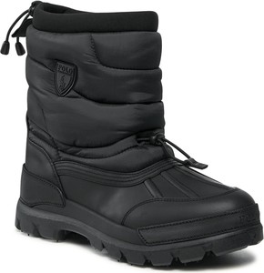 Czarne buty zimowe POLO RALPH LAUREN w stylu casual sznurowane