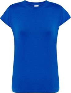 Niebieska bluzka JK Collection z okrągłym dekoltem